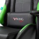 Кресло игровое Бюрократ VIKING 5 AERO GREEN экокожа черный/салатовый