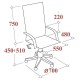 Кресло руководителя EasyChair 579 TC White ткань черный