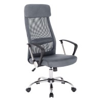 Кресло руководителя EasyChair 589 TC ткань/сетка черный/серый