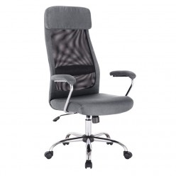 Кресло руководителя EasyChair 591 TC ткань/сетка черный/серый