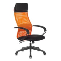 Кресло руководителя EasyChair 655 TTW экокожа/сетка черный/оранжевый