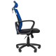Кресло руководителя EasyChair 665 сетка черный/синий