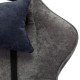 Кресло игровое Бюрократ VIKING X FABRIC ткань серый/темно-синий