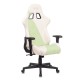 Кресло игровое Бюрократ VIKING X FABRIC ткань белый/зеленый