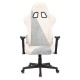 Кресло игровое Бюрократ VIKING X FABRIC ткань белый/серо-голубой
