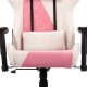 Кресло игровое Бюрократ VIKING X FABRIC ткань белый/розовый
