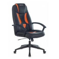 Кресло игровое Бюрократ VIKING-8 экокожа черный/оранжевый