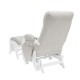 Кресло для отдыха с пуфом Milli Smile велюр дуб молочный/серый