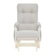 Кресло для кормления Milli Smile с карманами велюр дуб шампань/светло-серый