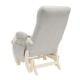 Кресло для кормления Milli Smile с карманами велюр дуб шампань/светло-серый