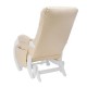 Кресло для кормления Milli Smile с карманами экокожа белый/бежевый