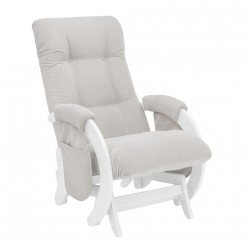 Кресло для кормления Milli Smile с карманами велюр белый/светло-серый