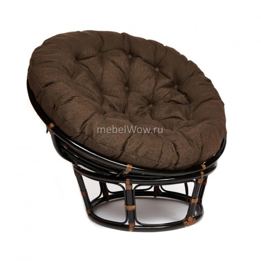 Кресло TetChair PAPASAN 23/01 W черно-коричневый/коричневый