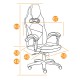 Кресло геймерское TetChair ARENA ткань коричневый/бежевый