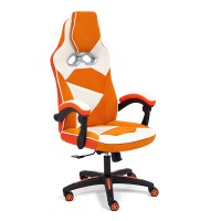 Кресло геймерское TetChair ARENA ткань оранжевый/молочный