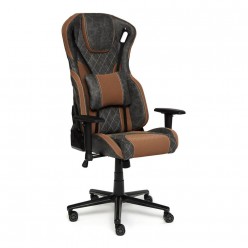 Кресло геймерское TetChair iMatrix экокожа серый/коричневый