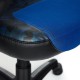Кресло геймерское TetChair RUNNER MILITARY экокожа/ткань черный/синий/рисунок