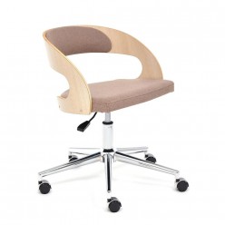 Кресло компьютерное TetChair JAZZ экошерсть коричневый/светло-коричневый