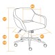 Кресло компьютерное TetChair MODENA ткань оранжевый