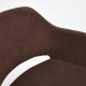 Кресло компьютерное TetChair MODENA хром ткань флок коричневый