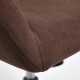 Кресло компьютерное TetChair MODENA хром ткань флок коричневый