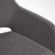 Кресло компьютерное TetChair MODENA хром ткань флок серый