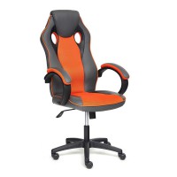 Кресло компьютерное TetChair RACER GT new экокожа/ткань металлик/оранжевый