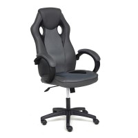 Кресло компьютерное TetChair RACER GT new экокожа/ткань металлик/серый