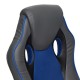 Кресло компьютерное TetChair RACER GT new экокожа/ткань металлик/синий