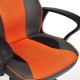 Кресло компьютерное TetChair RACER экокожа/ткань металлик/оранжевый