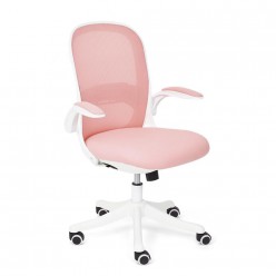 Кресло оператора TetChair Happy White ткань/сетка розовый