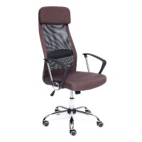 Кресло руководителя TetChair PROFIT ткань/сетка коричневый/черный