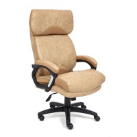 Кресло руководителя TetChair DUKE экокожа/ткань бежевый/бронзовый