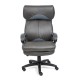 Кресло руководителя TetChair DUKE тип 2 экокожа/ткань черный/серый
