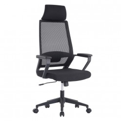 Кресло руководителя TetChair MESH-7 ткань/сетка черный