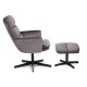 Кресло с банкеткой для отдыха TetChair ALFRED mod. DM7574-1 черный/серый