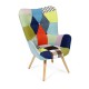 Кресло с оттоманкой для отдыха Secret De Maison Kontour mod.1534L натуральный/мультицвет