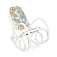 Кресло-качалка TetChair mod. AX3002-2 белый/орнамент