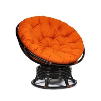 Кресло-качалка TetChair PAPASAN w 23/01 B темно-коричневый/оранжевый