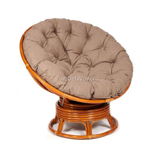 Кресло-качалка TetChair PAPASAN w 23/01 B экошерсть коньяк/коричневый