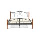 Кровать двуспальная TetChair AT-808 с деревянными ламелями 180х200 красный дуб/черный