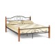 Кровать двуспальная TetChair AT-815 с деревянными ламелями 160х200 красный дуб/черный