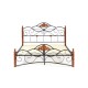 Кровать двуспальная TetChair CANZONA с деревянными ламелями 160х200 красный дуб/черный