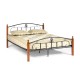 Кровать двуспальная TetChair RUMBA AT-203 с деревянными ламелями 160х200 красный дуб/черный