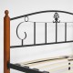 Кровать двуспальная TetChair RUMBA AT-203 с деревянными ламелями 160х200 красный дуб/черный