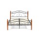 Кровать полутораспальная TetChair AT-803 с деревянными ламелями 120х200 красный дуб/черный