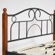 Кровать полутораспальная TetChair AT-808 с деревянными ламелями 140х200 красный дуб/черный