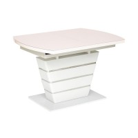 Стол обеденный TetChair SCHNEIDER mod. 0704 120-160 белый/розовый