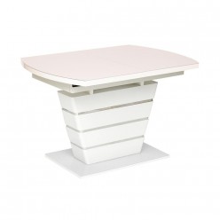 Стол обеденный TetChair SCHNEIDER mod. 0704 120-160 белый/розовый