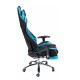 Кресло компьютерное Woodville Kano 1 ткань/экокожа голубой/черный